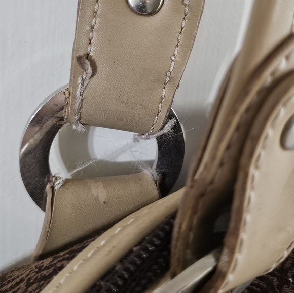 Anne Klein Brown and Cream Tote with Structured Design - Picture 6 of 15